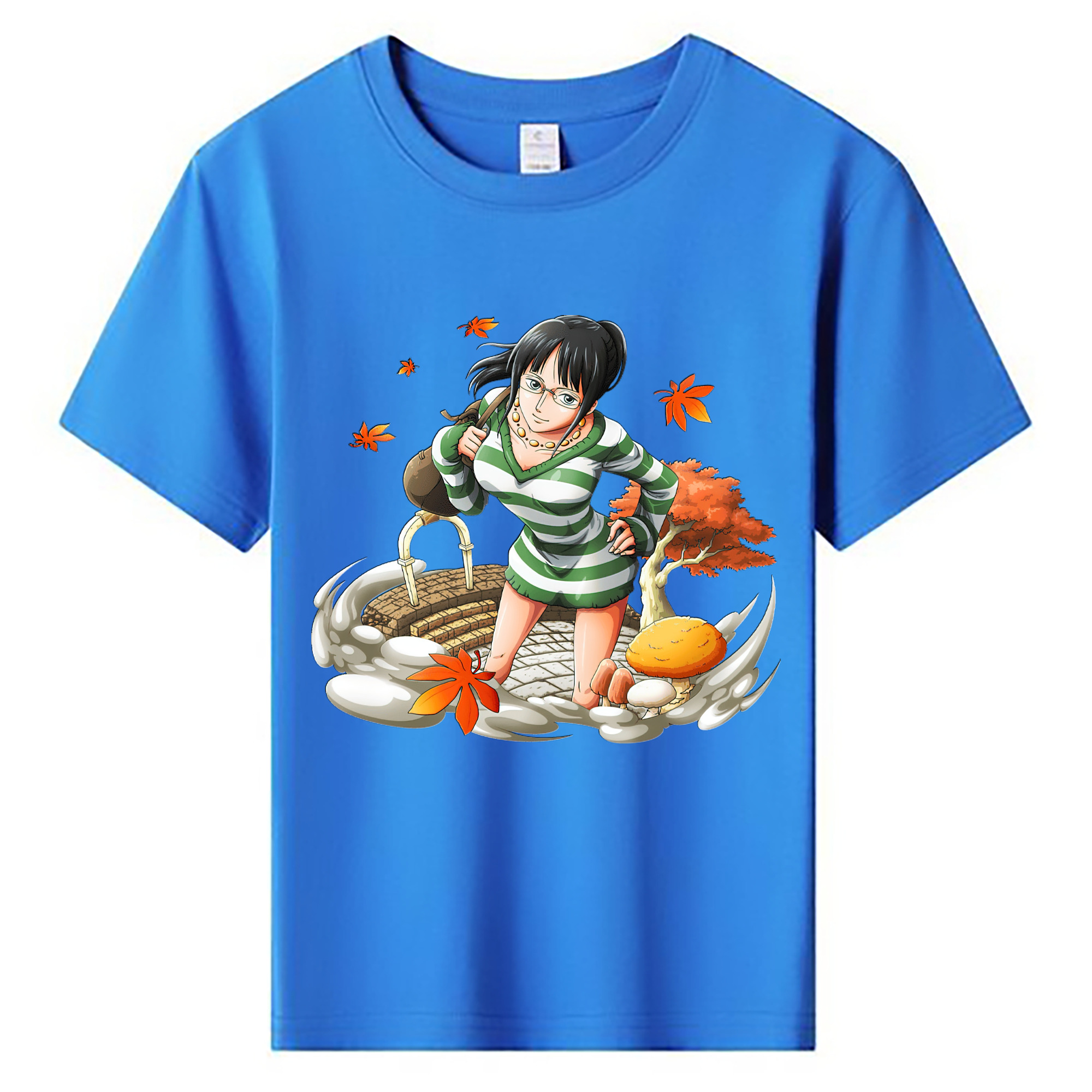 （画像用） ワンピース ニコ・ロビン ONE PIECE Nico Robin 綿100％キッズTシャツ（フロントプリント）